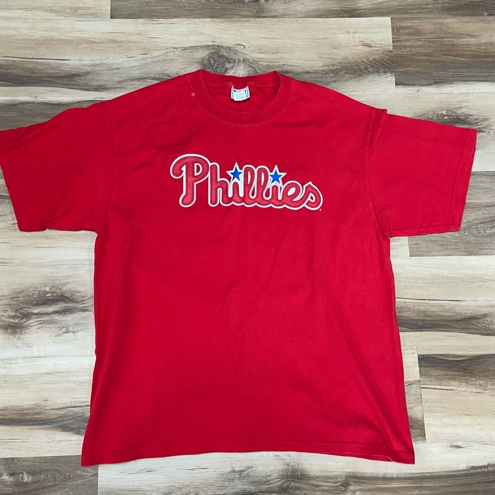 Lee Sport Phillies T-Shirt XL Jim Thome 25 MLB Baseball Red Vintage 2000s